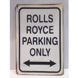 RACHEL CARROLL Home Wall Decoration Rolls Royce Parking Only Big Vintage Retro Metal Tin Sign Garage Bar Studio 8x12