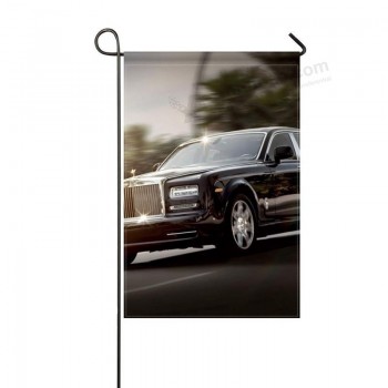 Садовый флаг Rolls Royce Phantom Роскошный вид сбоку черный механизм 12x18 дюймов