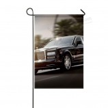 Gartenfahne rollt Royce Phantom Luxus Seitenansicht schwarze Bewegung 12 x 18 Zoll