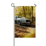 Garten Flagge Rollen Royce Wraith Spofec Silber Herbst Park Seitenansicht 12 x 18 Zoll