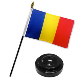 polyester mini office Romania table top national flags