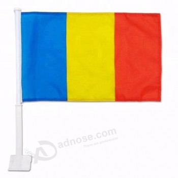 고품질 폴리 에스테 루마니아 국가 차 창 깃발