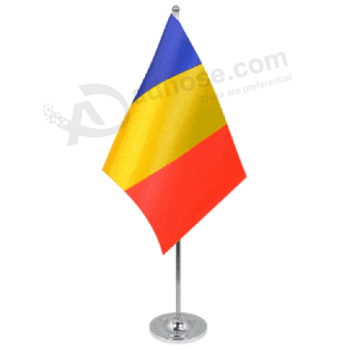 Bureau polyester Roumanie Table de bureau nationale Drapeau