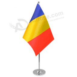 Office polyester Romania National desk table Flag
