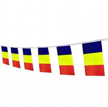 dekorative rumänien nationalen string flagge bunting