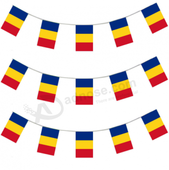 Promotional Romania Country Bunting Flag String Flag