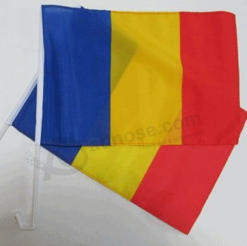 Outdoor flying Romania country car window flag