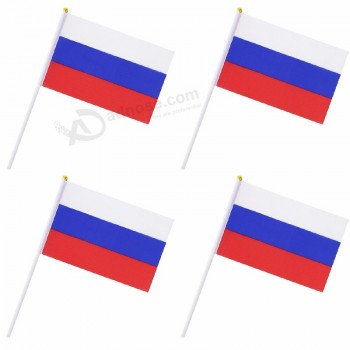 A copa do mundo hospeda a mini bandeira da Rússia para promoção e felicidades