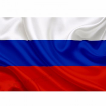 Buena calidad 3 * 5 y otro tamaño personalizado al aire libre permanente rusia bandera