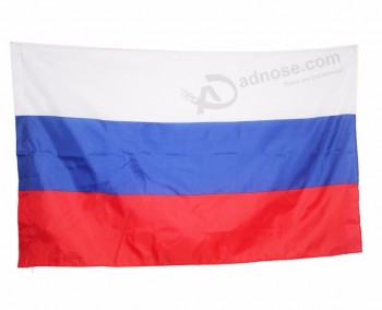 2019 fábrica de china venta al por mayor mejor impresión poliéster bandera rusa de rusia país