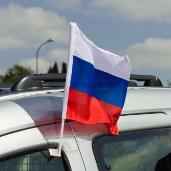 Knitted Polyester Mini Russian Federation Flag For Car Window