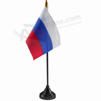 Russian Federation national table flag Russian country desk flag