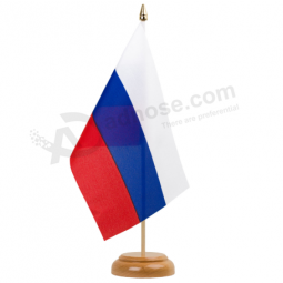 polyester mini office Russian table top national flags