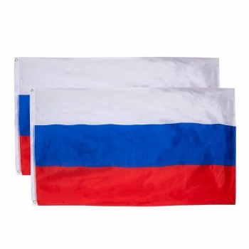 러시아 축제 깃발 폴리 에스테르 직물 러시아 국가 깃발