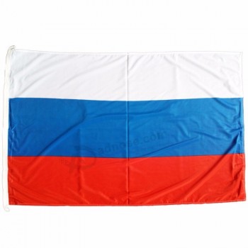 Fábrica al por mayor poliéster bandera rusa del país de Rusia