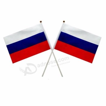 Polo de plástico nacional ruso bandera de palo de mano