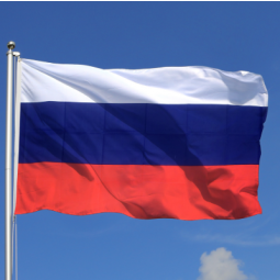 Polyester fabric Russian Federation country flag for national Day