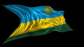 vlag van rwanda prachtige 3d stock footage met elke grootte