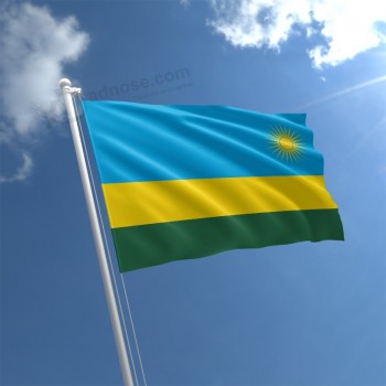 venta al por mayor bandera de ruanda 3 pies X 2 pies con alta calidad