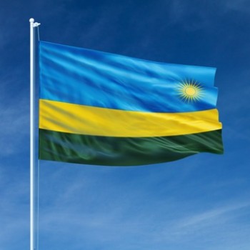 развевающийся флаг Руанды | Премиум скачать с высоким качеством