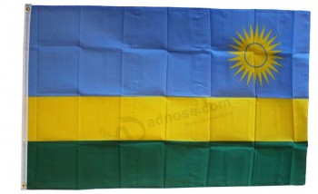 Rwanda - 3'X5' Drapeau en polyester de haute qualité