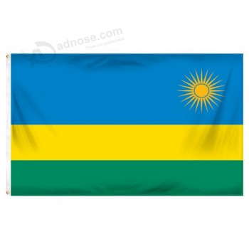 bandiera ruandese 3ft x 5ft in poliestere stampato di alta qualità