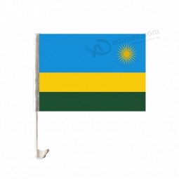 Professional supplier custom size Rwanda car window flag