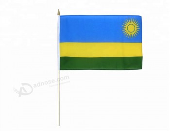 Cheap custom Rwanda hand waving flags