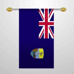 bandera de banderín casera de poliéster isla santa helena