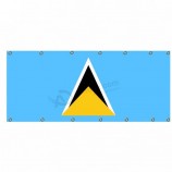 Factory price 100% polyester Saint Lucia mesh flag