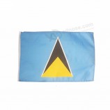 Großhandel benutzerdefinierte klare Farbe gedruckt Polyester Saint Lucia Flagge