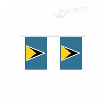 stoter flag 프로 모션 제품 세인트 루시아 국가 깃발 천 플래그 문자열 플래그