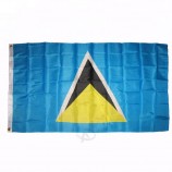 3x5ft Cheap price high quality Saint Lucia   flag with two eyelets/90*150cm all world county flags