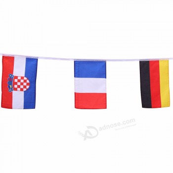 Drapeau professionnel Fournisseur Pays Décoration String Drapeaux