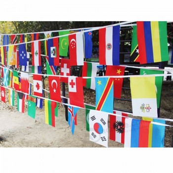Drapeau à cordes pour tous les pays Drapeau national de fanion