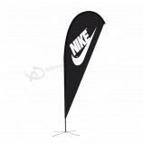 2019 venta caliente impreso bandera de playa en forma de pluma para publicidad