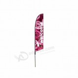 Hete verkoop totem vlag 110g gebreide polyester reclame vliegende banner