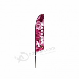 Vente chaude Totem drapeau 110g tricoté polyester publicité bannière volante