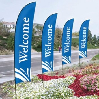 Drapeaux et bannières de vente chaude affichent l’impression de logo personnalisé, drapeau de plume extérieur