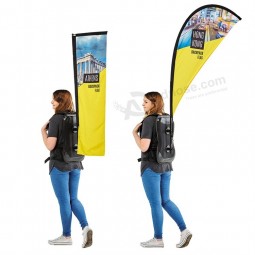 Custom flag and banner hot sale teardrop feather flag with pole outdoor advertising feather banner backpack flag