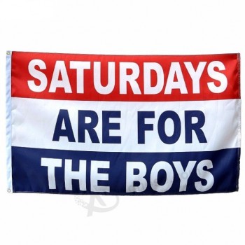 3x5ft poliéster venda quente estoque durável sábado bandeiras são para os meninos