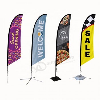Hot sale custom beach banner feather flag for display