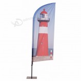 besonders angefertigt verzieren Sie schnelles Erzeugnisgroßverkauf preiswerte fördernde Außenwerbungstropfenstrand-Federflagge