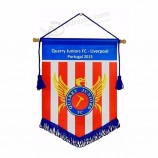 gagliardetti in raso / bandiera gagliardetto per club di calcio / bandiere in feltro per gagliardetto