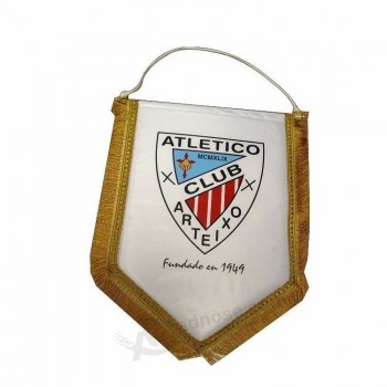 double sided printing satin football club flag felt pennants