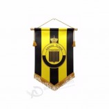 voetbalclub school vlag mini voetbalteam aangepaste satijn wimpel met paal en kwast