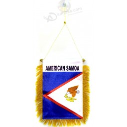 samoa mini banner 6 '' x 4 '' - amerikanischer samoaischer wimpel 15 x 10 cm - mini banner 4 x 6 zoll saugnapfhalterung