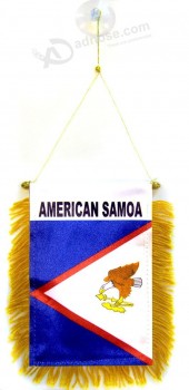 samoa mini banner 6 '' x 4 '' - galhardete samoano americano 15 x 10 cm - mini banners gancho de copo de sucção 4x6 polegadas