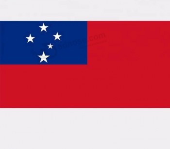 Hete verkoop aangepaste polyester nationale vlag voor samoa