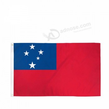 Bandera de país de Samoa de impresión personalizada de precio barato de alta calidad con diferentes tamaños